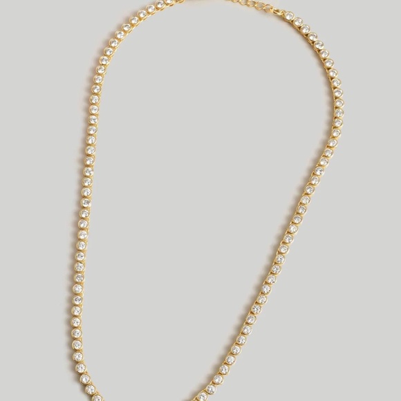 Madewell Tennis Collection Bezel Set Crystal Necklace - Picture 1 of 6